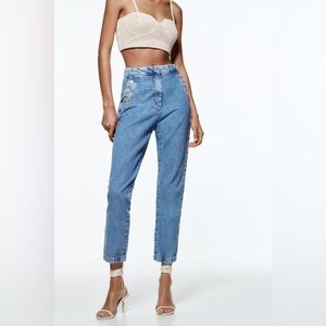 Zara Straight Leg Blue Jeans